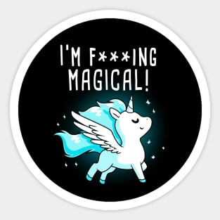 I'm Magical Unicorn!  Cute Funny Cool Unicorn Lover Quote Animal Lover Artwork Sticker